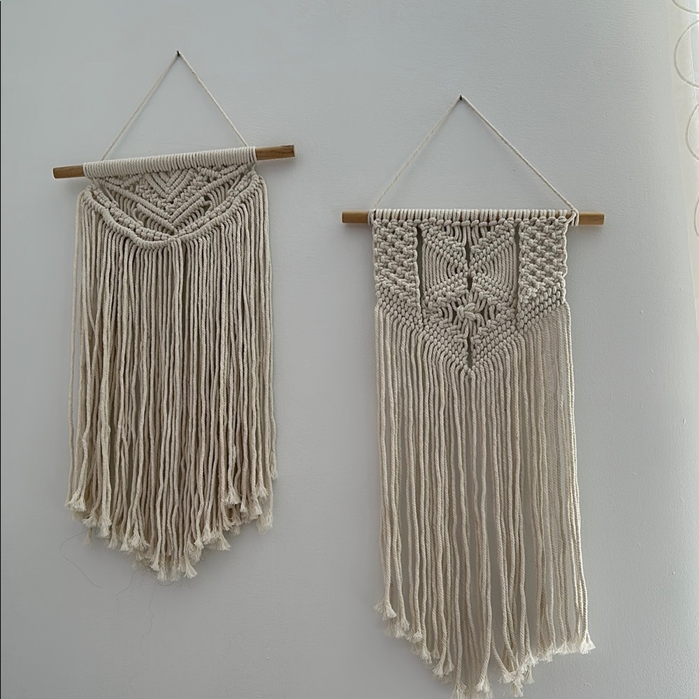 Elegant Cream Macrame Wall Hanging Decor👌